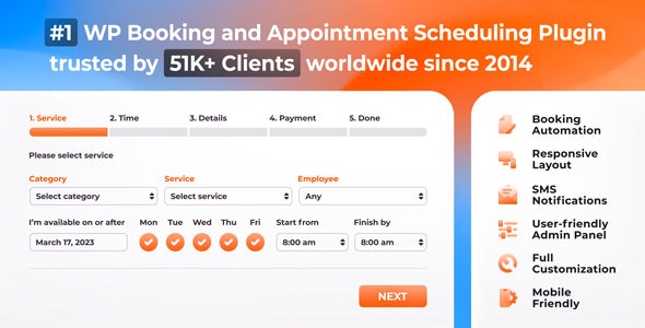 Bookly PRO v7.2 – Appointment Booking and Scheduling Software System-第一书单资源