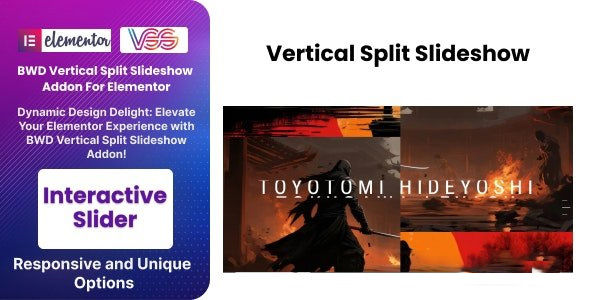 BWD Vertical Split Slideshow Addon For Elementor v1.0-第一书单资源